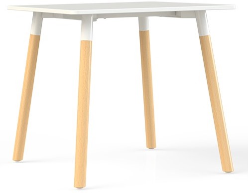 Corner tafel vierkant houten poten