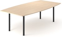 Vergadertafel Optima tonvormig 240x120 cm 
