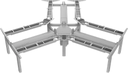 Elektrisch zit sta bureau frame Wing-2