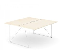 Duo bureau draadframe Air met kabeldoorvoerdop