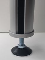 Kabelzuil plafond vloer montage Zwart gelakt RAL9005 -Ø50mm 3m-3