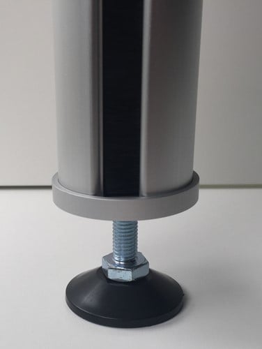 Kabelzuil plafond vloer montage Zwart gelakt RAL9005 -Ø50mm 3m-3