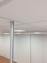 Kabelzuil plafond vloer montage Aluminium grijs Ø50mm 3m