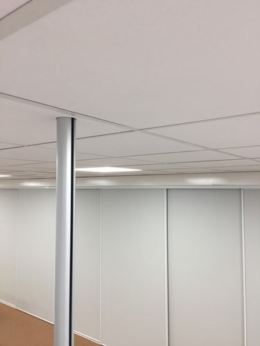 Kabelzuil plafond vloer montage Aluminium grijs Ø50mm 3m