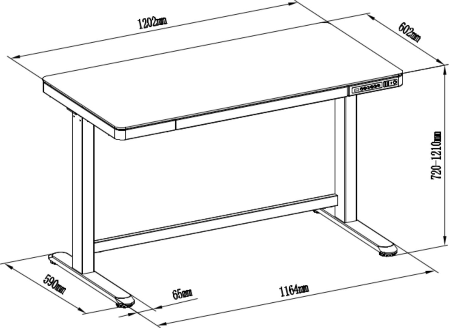 Zit sta bureau wit In verstelbaar bureau