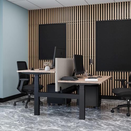 Elektrisch zit sta duo bureau Rise+-2