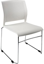 Stoel kunststof zitting met draadframe 