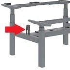 Beugels t.b.v. tussenwand duo bureau Rise - set van 4st
