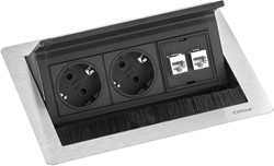 Stekkerdoos Inbouw 2x 230V, 1x CAT6A, 1x HDMI