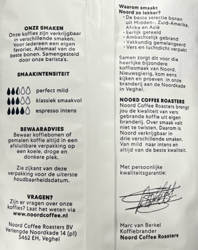 Noord koffiebonen klassiek smaakvol Fair Trade 1000 gram-2