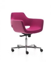 Vergaderstoel Nano met 5-teens kruisvoet aluminium gepolijst Donati mechaniek-2