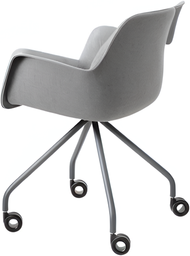 Stoel Felt met kruisvoet en wielen-2