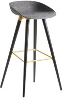 Barkruk Felt met houten 4-poot-2