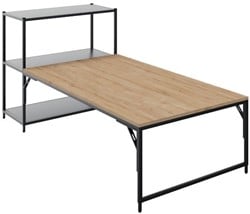 Flexwall front aanbouwtafel met 1 poot 46 hoog 80 breed