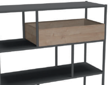 Flexwall inbouw plantenbak 18x75,8 open bak in frame