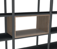 Flexwall inbouw opbergelement 36x76 1-vak volledig open