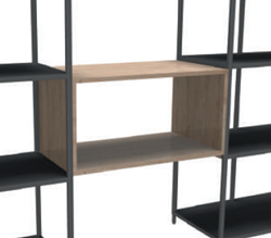 Flexwall tussenhangend opbergelement 36x76 1-vak volledig open