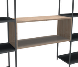 Flexwall tussenhangend opbergelement 36x115 1-vak volledig open