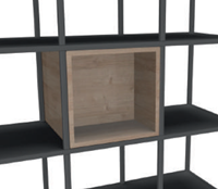 Flexwall inbouw opbergelement 36x36 1-vak met tussenschot