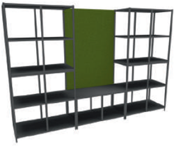 Flexwall akoestisch paneel 119 hoog, geschikt voor een vakkenkast opstelling van 4 OH