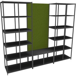 Flexwall akoestisch paneel 158 hoog, geschikt voor een vakkenkast opstelling van 5 OH