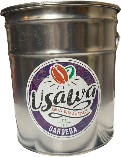 Usawa vers gebrande koffiebonen Garoeda blik 4 kilo
