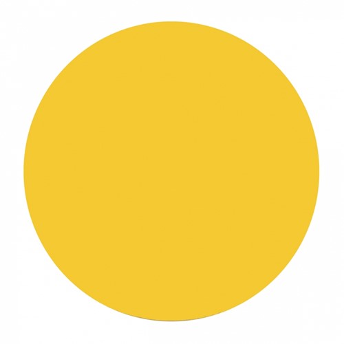 Etiket geel rond 50mm 1000/rol