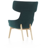Fauteuil hendrix met houten onderstel