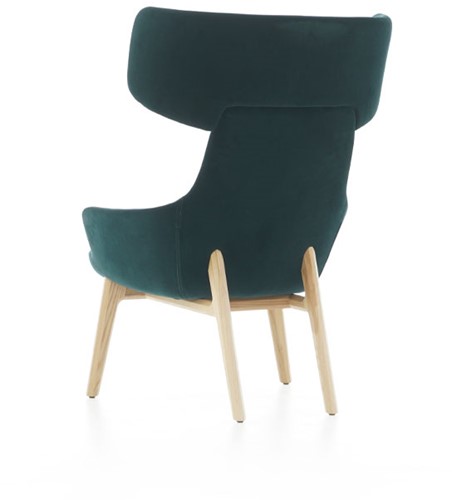 Fauteuil hendrix met houten onderstel