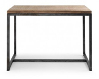 Hoge buitentafel 200x100x110h Staal Eiken (stelpost)