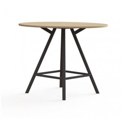 Bridge vergadertafel rond 110 cm hoog met voetensteun - verschillende maten