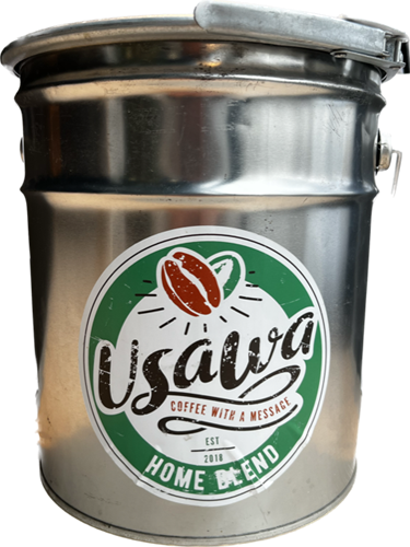 Usawa vers gebrande koffiebonen Home Blend blik 4 kilo