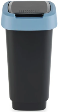 Afvalemmer TWIST Zwart/Horizon blauw 10 liter-2