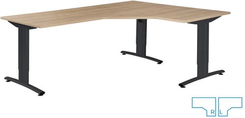 Basic bureau hoekbureau cad/cam incl. kabelgoot