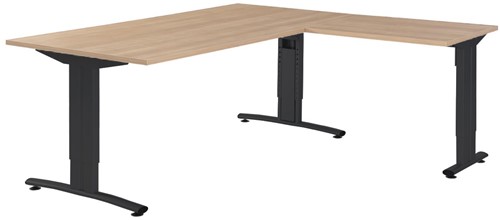 Basic bureau met aanbouw incl. kabelgoot