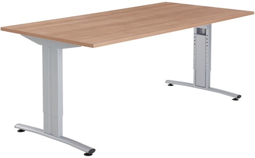 Basic Bureau Vergadertafel frame - 200 x 100 cm - Type onderstel: C recht - Framekleur: Zwart