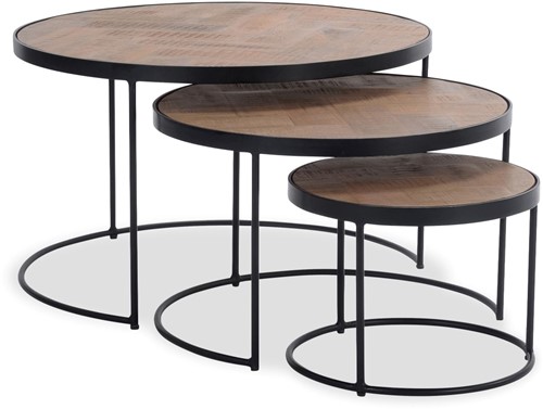 Bijzettafel Yacht 007 Rond Set-3