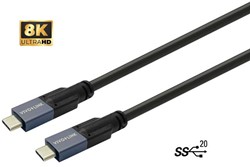 Vivolink USB-C naar USB-C kabel 5m USB3.2 Ondersteunt 20 Gbps data Gecertificeerd voor bedrijven