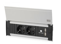 Inbouw Stekkerdoos Kapsa Bachmann 2x 230V, 1x USB C en 1x USB A