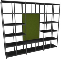 Flexwall akoestisch paneel 116 hoog, geschikt voor een vakkenkast opstelling van 5 OH
