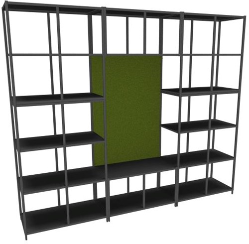 Flexwall akoestisch paneel 116 hoog, geschikt voor een vakkenkast opstelling van 5 OH