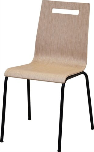 Stoel Oscar houten kuip met rond frame