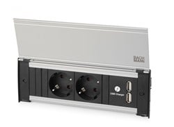 Inbouw Stekkerdoos Kapsa Bachmann 2x 230V +2x USB A/C