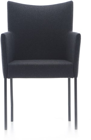 Keukenstoel_fauteuil_Hille_zwart_4poot