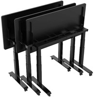 Elektrisch verstelbare en verrijdbare klaptafel- zwart frame-3