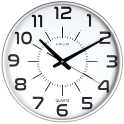 Wandklok UNiLUX Maxi Pop 40cm zilver 1 Stuk
