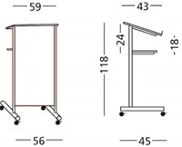Lezenaar Verrijdbaar Grijs-2