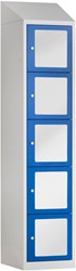 Premium Locker met acrylglas 5 deuren 40 cm breed