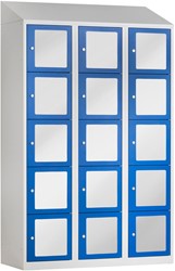 Premium Locker met acrylglas 15 deuren 120 cm breed