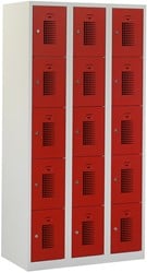 Premium Locker 3 kolommen 15 deuren 90 cm breed